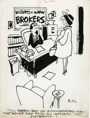 REAMER KELLER - ROMP MAG. GAG ORIG ART 1964 - MATERNITY