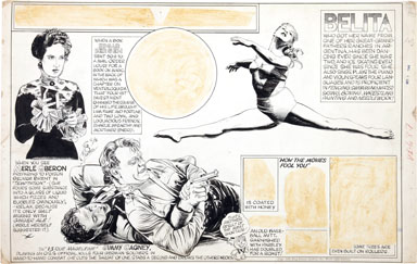 FEG MURRAY -SEEIN STARS SUNDAY ORIG ART 12-8-46 JAMES CAGNEY