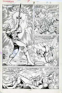 JOSE DELBO - THUNDERCATS #7 PG 3 ORIG ART 1986 THUNDERA