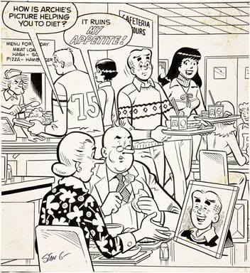 STAN GOLDBERG - ARCHIE & ME #91 CVR ORIG ART 1977 DIET