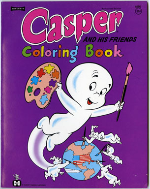 CASPER & FRIENDS VINTAGE COLORING Book (1973) UNUSED