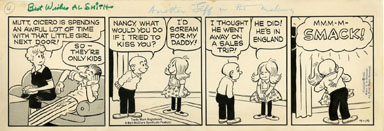 AL SMITH - MUTT & JEFF DAILY ORIG ART 4-14-66  SIGNED!