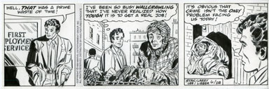 LARRY LIEBER -SPIDER-MAN DAILY ORIG ART 6-28-93 PARKER