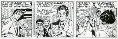 LARRY LIEBER -SPIDER-MAN DAILY ORIG ART 7-1-93 MUGGERS