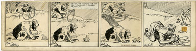 CLIFFORD McBRIDE - NAPOLEON DAILY ART c.1933 FROG JUMP
