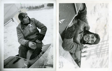 NEWS PHOTO: DICK GRAF - CHAMPION ICE BOAT RACER (1940)
