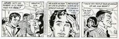 LARRY LIEBER -SPIDER-MAN DAILY ORIG ART 3-17-92 J JONAH JAMESON 