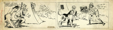 CLIFFORD McBRIDE - NAPOLEON DAILY ORIG ART circa 1940s PUPPY