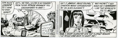LARRY LIEBER -SPIDER-MAN DAILY ORIG ART 11-20-90 SPORES