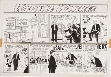 MAX VAN BIBBER - WINNIE WINKLE SUNDAY ORIG ART 8-04-68