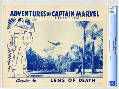ADVENTURES OF CAPTAIN MARVEL CHAPTER 6 (1941) CGC 9.0 LOBBY CARD