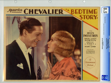 BEDTIME STORY (1933) CGC GRADED LOBBY CARD - PORTRAIT