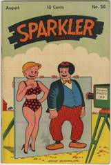 SPARKLER COMICS #58 NANCY - LOST VALLEY Pedigree NICE!!