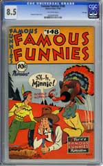 FAMOUS FUNNIES #148 (1946) CGC VF+ 8.5 OW Pgs FILE COPY