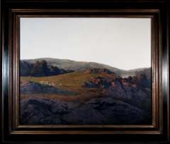 MAXFIELD PARRISH Oil Painting - SHEEP PASTURE - 1936
