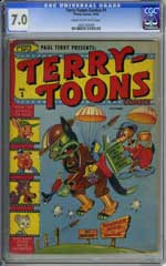 TERRY-TOONS COMICS #1 (1942) CGC FN/VF 7.0 COW Pages