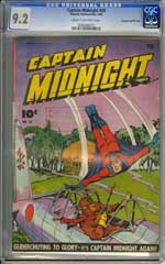 CAPTAIN MIDNIGHT #28 (1945) CGC NM- 9.2 COW Pgs CROWLEY