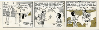 BOB NAYLOR - BIG SISTER DAILY STRIP ORIG ART 2-27-65