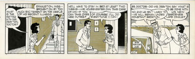 BOB NAYLOR - BIG SISTER DAILY STRIP ORIG ART 2-26-65