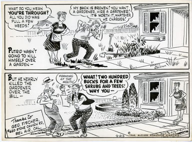AL FAGALY - OUGHTA BE A LAW DAILY ORIG ART - GARDENER