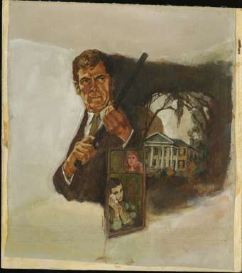 BARON VON LIND - MAN WITH GUN PAPERBACK COVER ART 1967