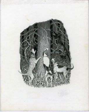 BILL GREGG - HUNTING DOGS MAG. ILLUSTRATION ORIG ART