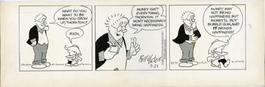 BILL YATES -PROF PHUMBLE DAILY ORIG ART 03-21-61 MONEY