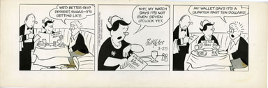 BILL YATES -PROF PHUMBLE DAILY ORIG ART 03-25-61 DINNER
