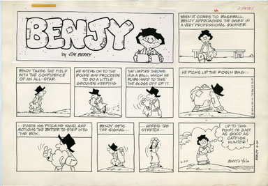 BILL YATES - BENJY SUNDAY ORIG ART 04-20-75  JIM BERRY