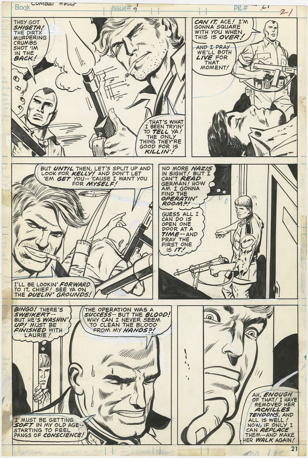 DICK AYERS - Orig COMBAT KELLY #9 pg 21 Art JAY LITTLE BEAR