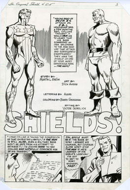 DICK AYERS - ORIGINAL SHIELD #4 Pg 3 ORIG ART - THE HUN