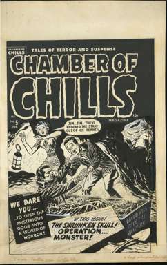 LEE ELIAS - CHAMBER of CHILLS #5 Orig Cover art VAMPIRE