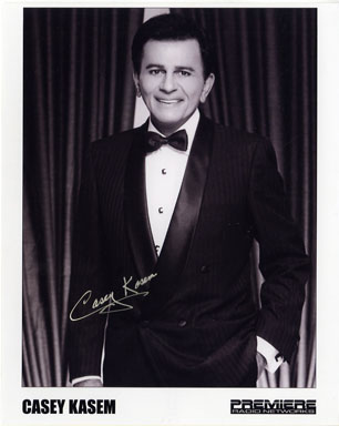 CASEY KASEM AUTOGRAPH on PHOTO America's TOP 20
