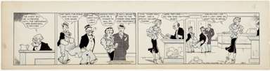 CHIC YOUNG - BLONDIE DAILY STRIP ORIGINAL ART 12-1-32