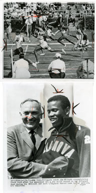 FRANK BUDD (OLYMPIAN /TRACK / FOOTBALL) - 2 STILLS 1961