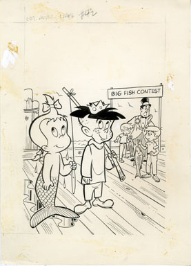 HOWARD POST - LITTLE AUDREY & MELVIN #42 COVER ORIG ART