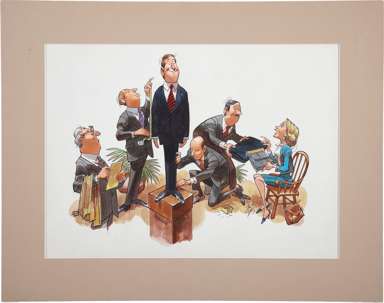 JACK DAVIS - BUSINESSMAN AND TAILOR ILLO ORIGINAL ART