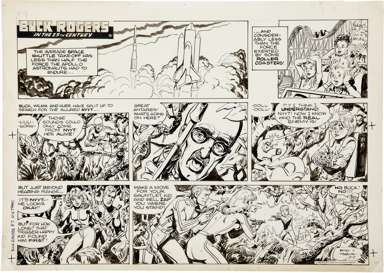 JACK SPARLING - BUCK ROGERS SUNDAY STRIP ORIG ART 8-7-83
