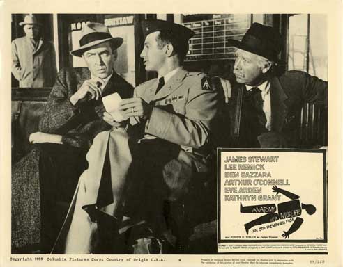 ANATOMY OF A MURDER (1959) Lobby Card #6 JAMES STEWART