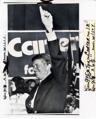 NEWS PHOTO: PRESIDENT JIMMY CARTER - VINTAGE PHOTO 1976