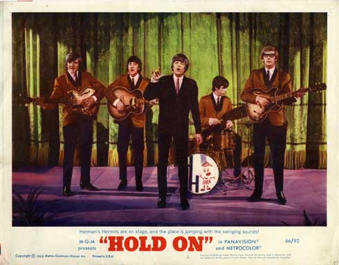 HOLD ON (1966) Lobby Card HERMAN'S HERMITS