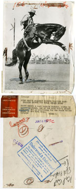 NEWS PHOTO: WORLD SERIES RODEO / MORRIS WEIDEMAN 1929