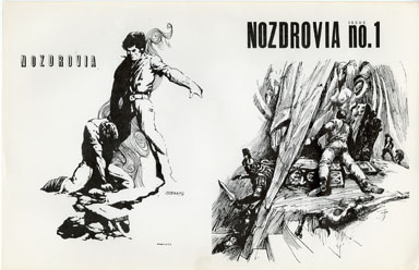 NOZDROVIA #1 - COVER OVERRUN JEFF JONES ARTWORK (1968)