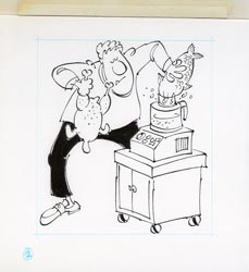 PAUL COKER JR. - MAD #269 YUPPIE: EATING HABITS ORIGINAL ART  