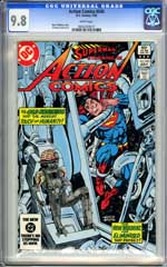 ACTION COMICS #545 (1983) CGC NM/MT 9.8 WHITE Pages