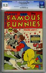 FAMOUS FUNNIES #154 1947 CGC VF/NM 9.0 OWW Pg FILE COPY