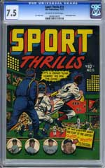 SPORT THRILLS #15 (1951) CGC VF- 7.5 OWW Pgs LB COLE