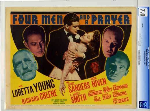FOUR MEN AND A PRAYER (1938) CGC FN/VF 7.0 - TITLE CARD