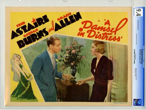 A DAMSEL IN DISTRESS (1937) CGC LOBBY CARD NM 9.4