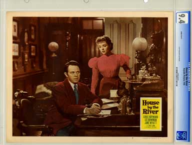 HOUSE BY THE RIVER (1950)CGC CARD  #7 NM 9.4 JANE WYATT